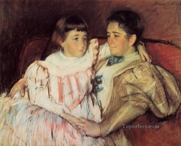 María Cassatt Painting - Retrato de la señora Havemeyer y su hija Electra madres hijos Mary Cassatt
